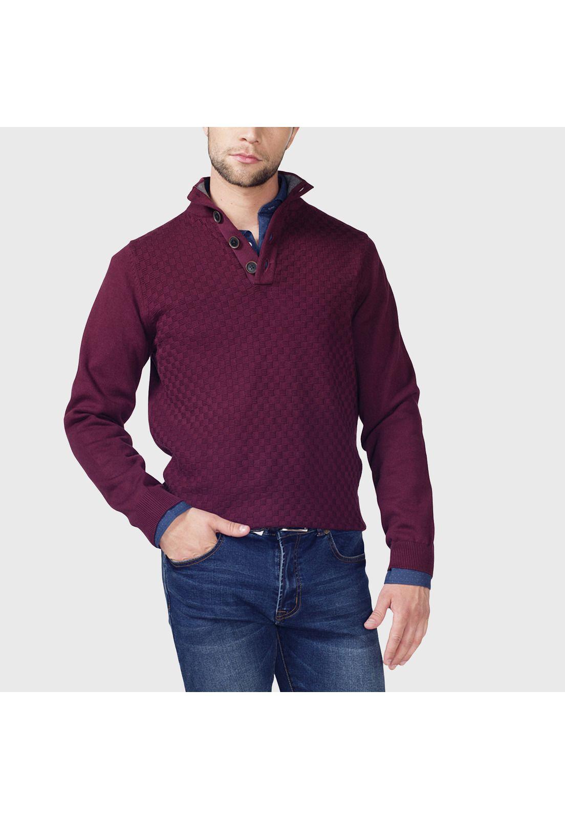 Sweater Arrow Half Button Manga Larga-0