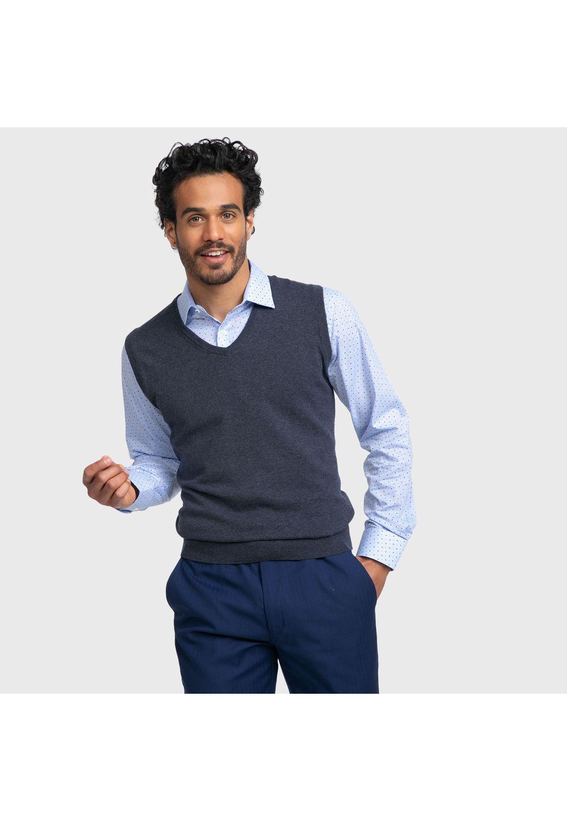 Sweater Arrow V-Neck Melange-0