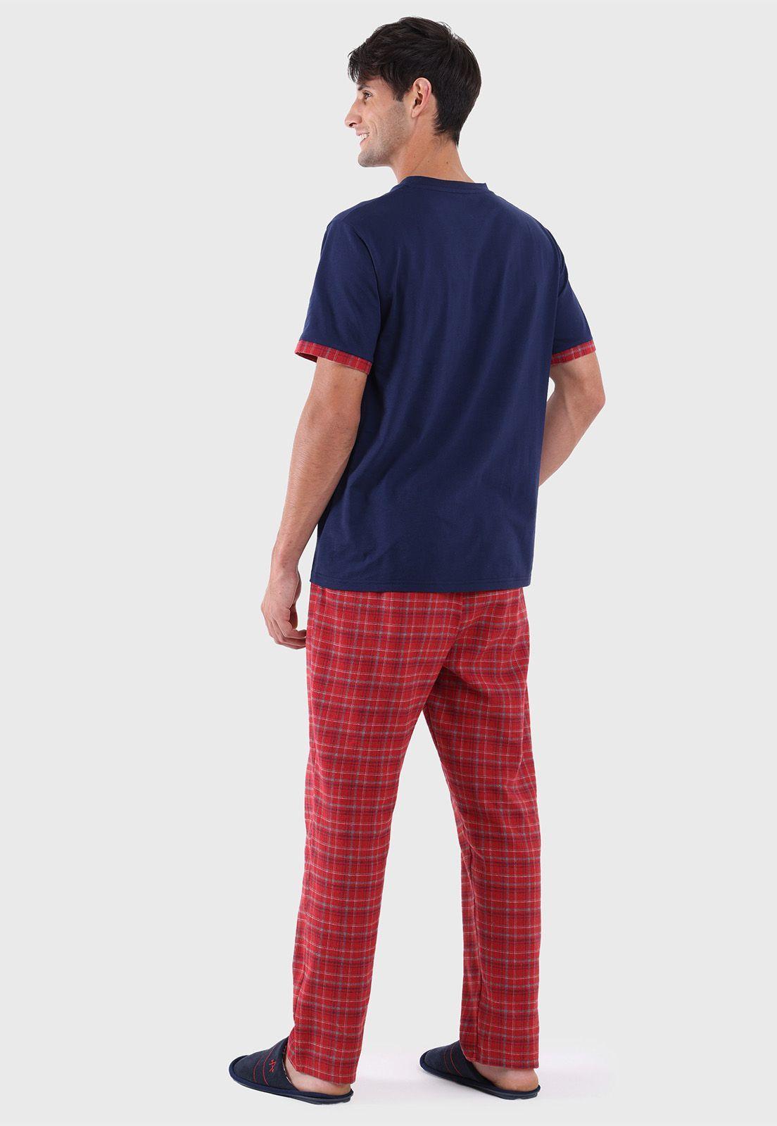 Pijama Manga Corta Cuello En V Arrow P1I2317AZ-1