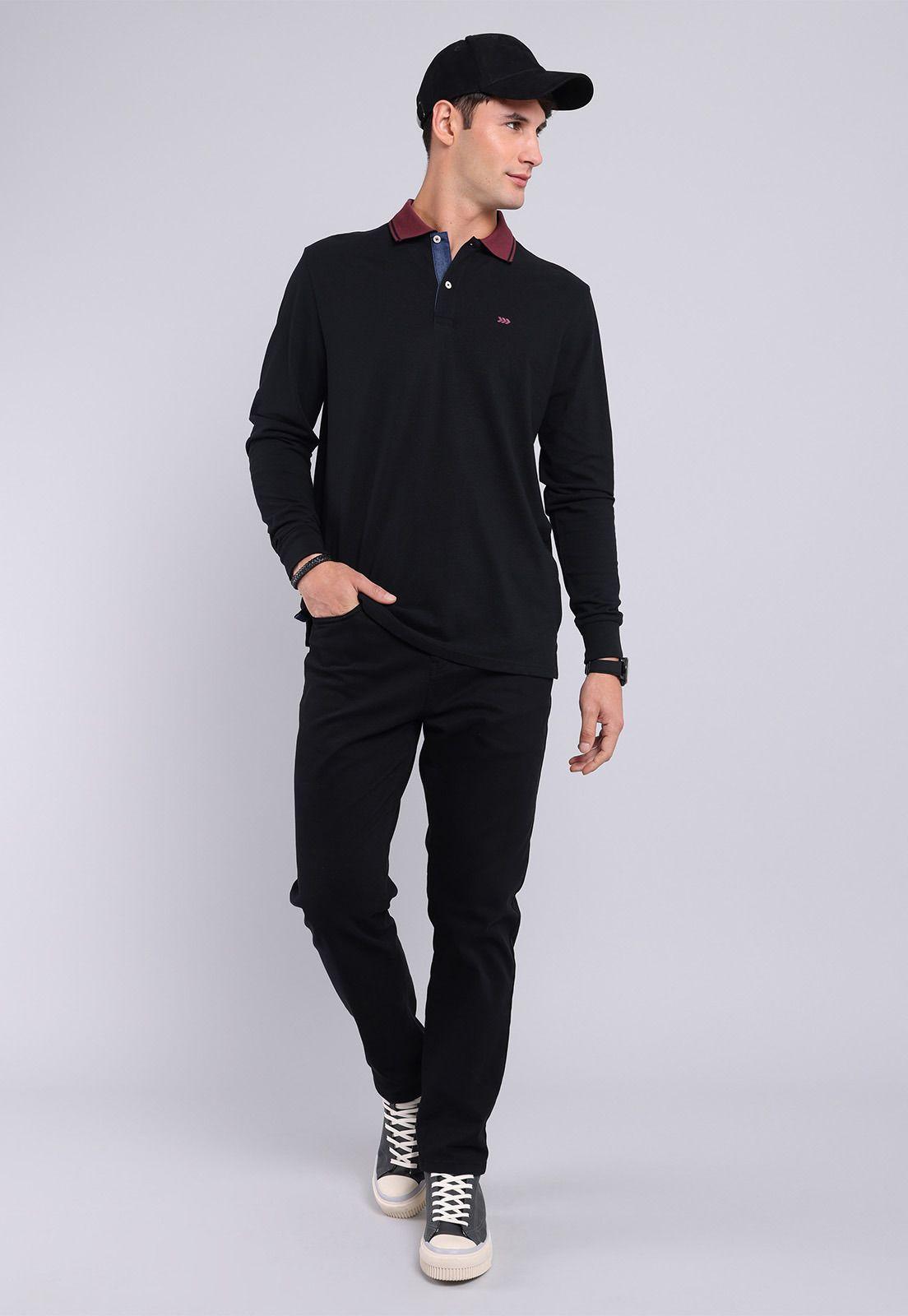 Polera Piqué Manga Larga Arrow PO2721WNE-3