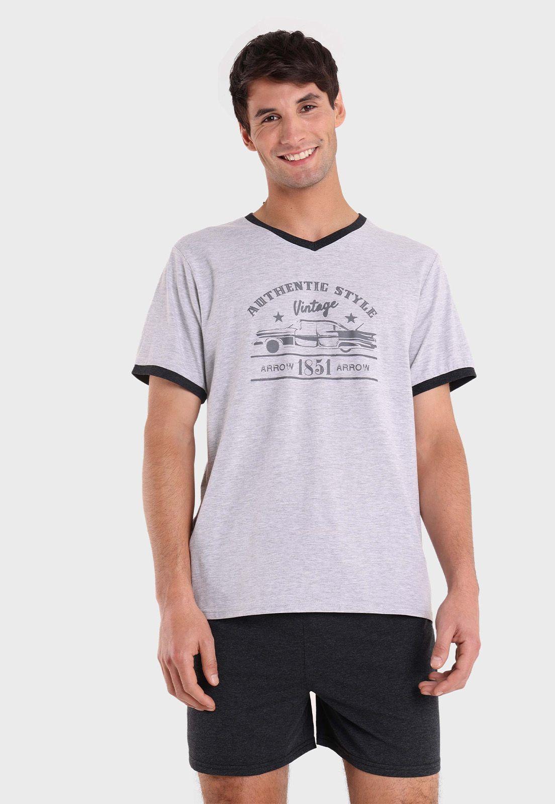 Pijama Corto Cuello En V Arrow-4
