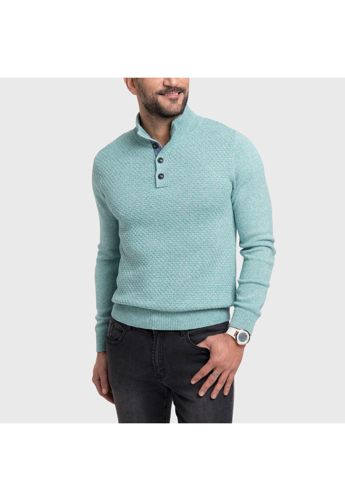 Sweater Arrow Manga Larga Half Button-0