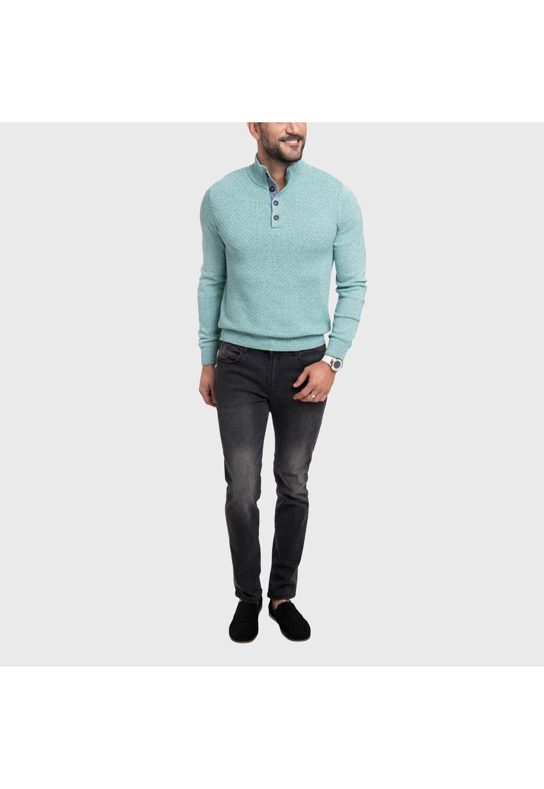 Sweater Arrow Manga Larga Half Button-3