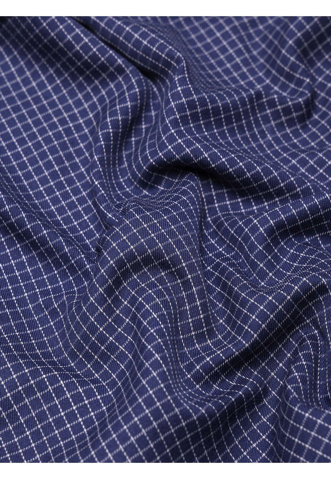 Camisa Formal A Cuadros Tailored Fit Azul Arrow-6