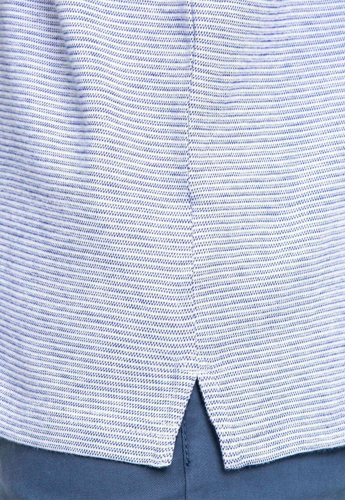 Polera Manga Corta Rayas Celeste Arrow-3