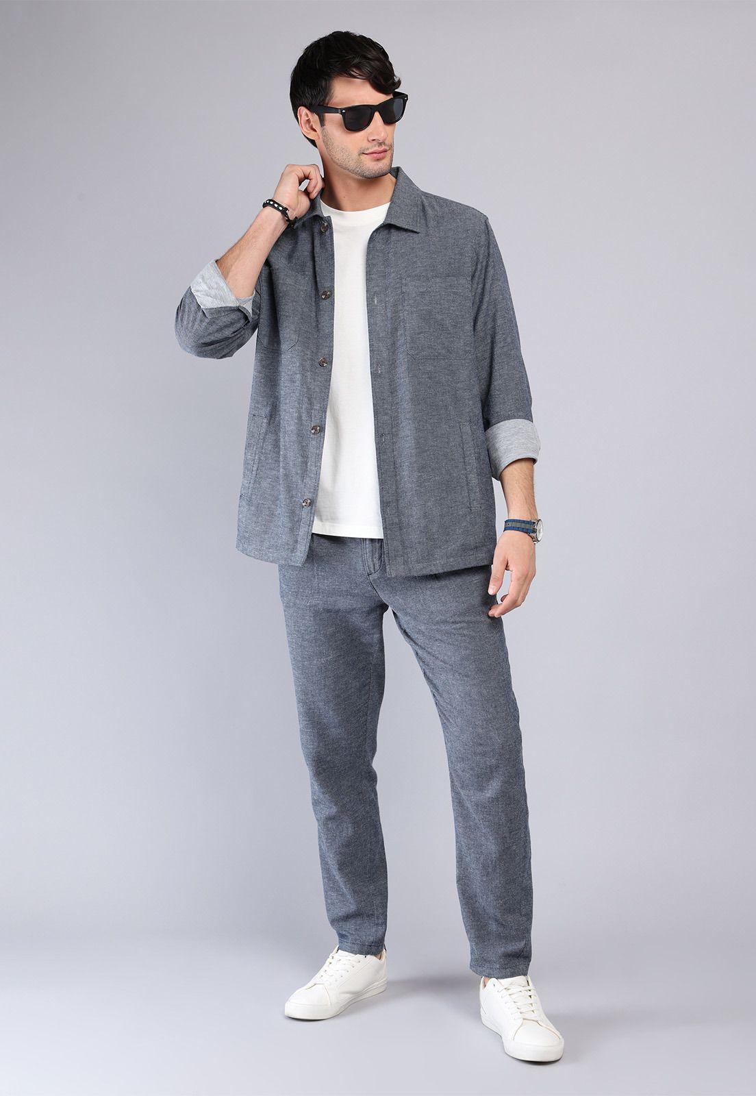 Sobrecamisa De Algodón y Lino Arrow CM32052DE-3