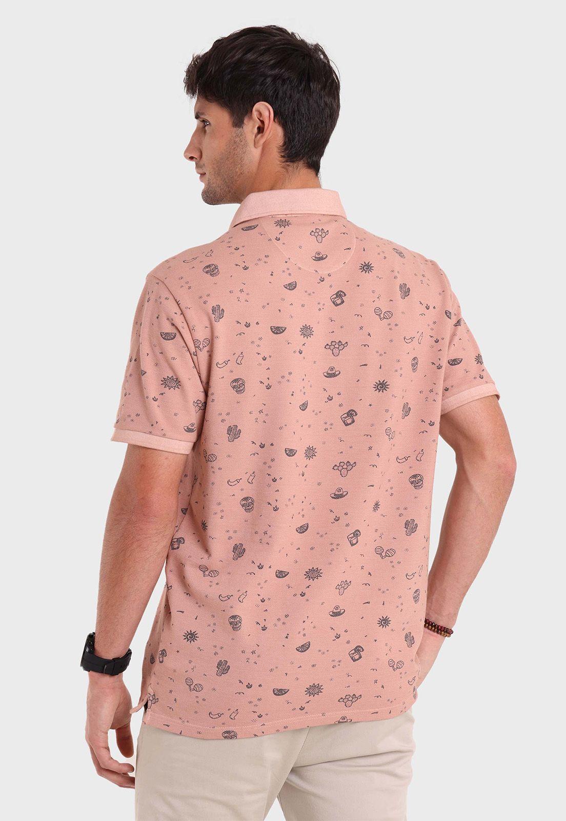 Polera Pique Cuello Polo Print Arrow-1
