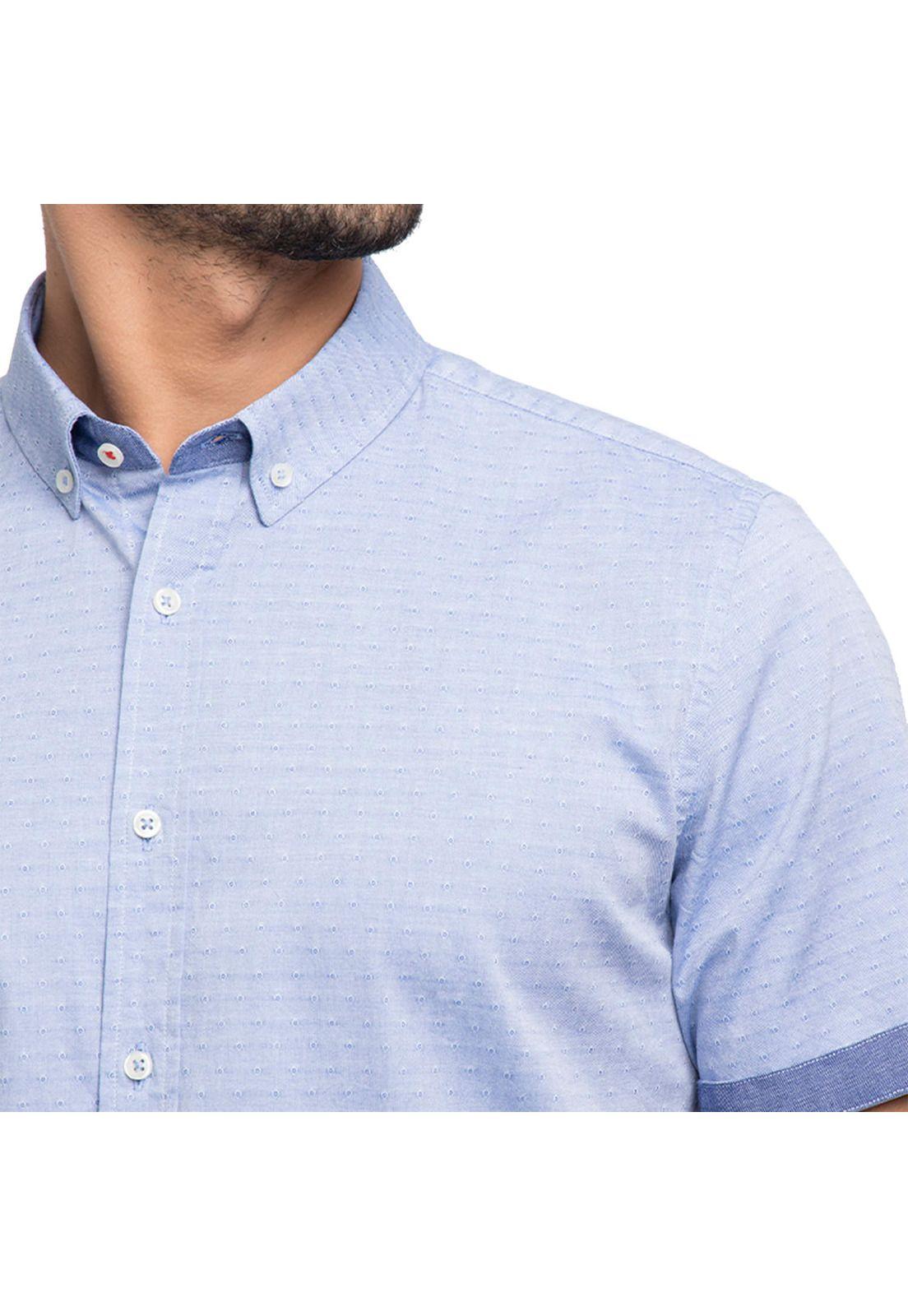 Camisa Texturada Manga Corta-2