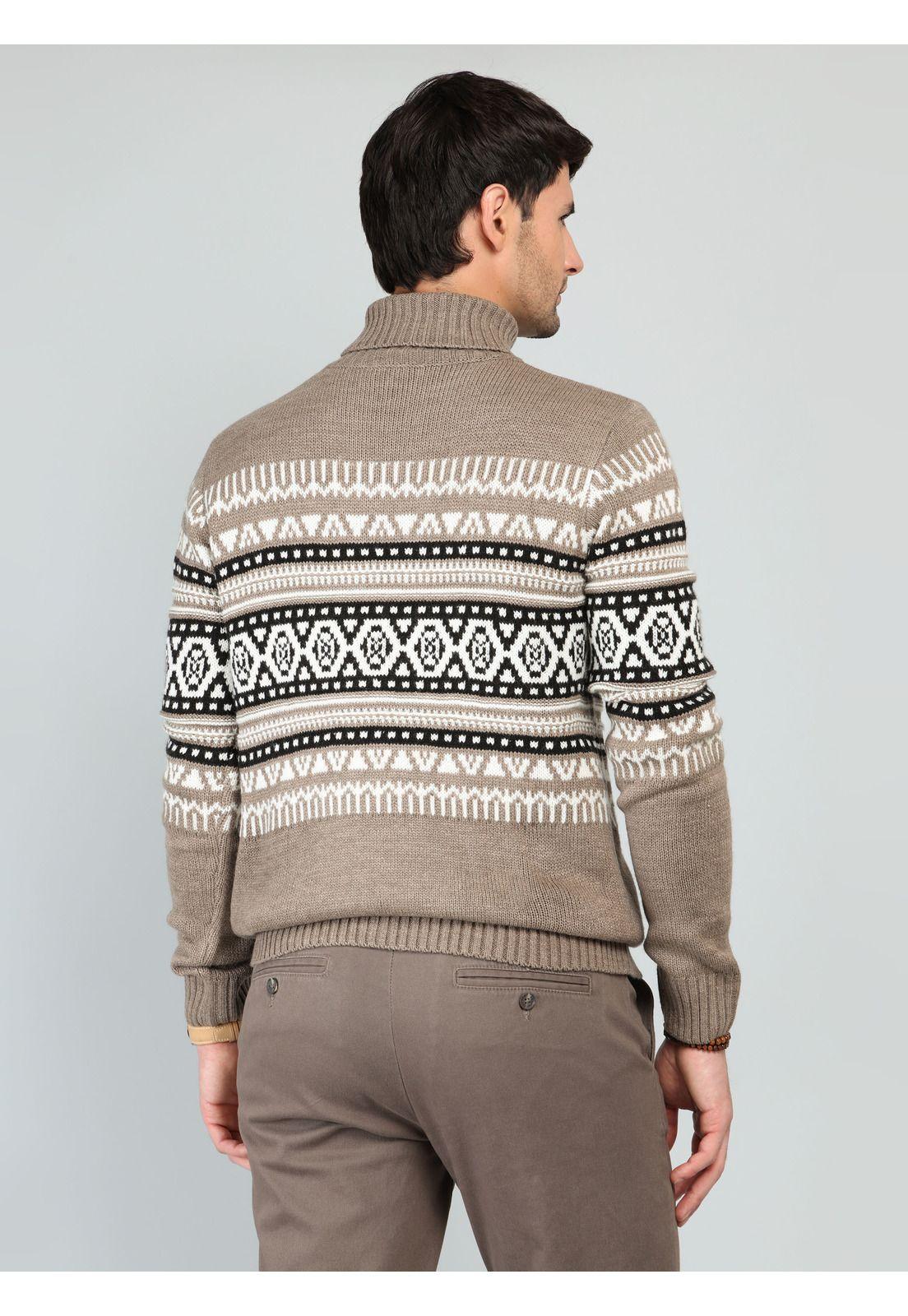 Sweater Cuello Alto Regular Fit Beige Arrow-1