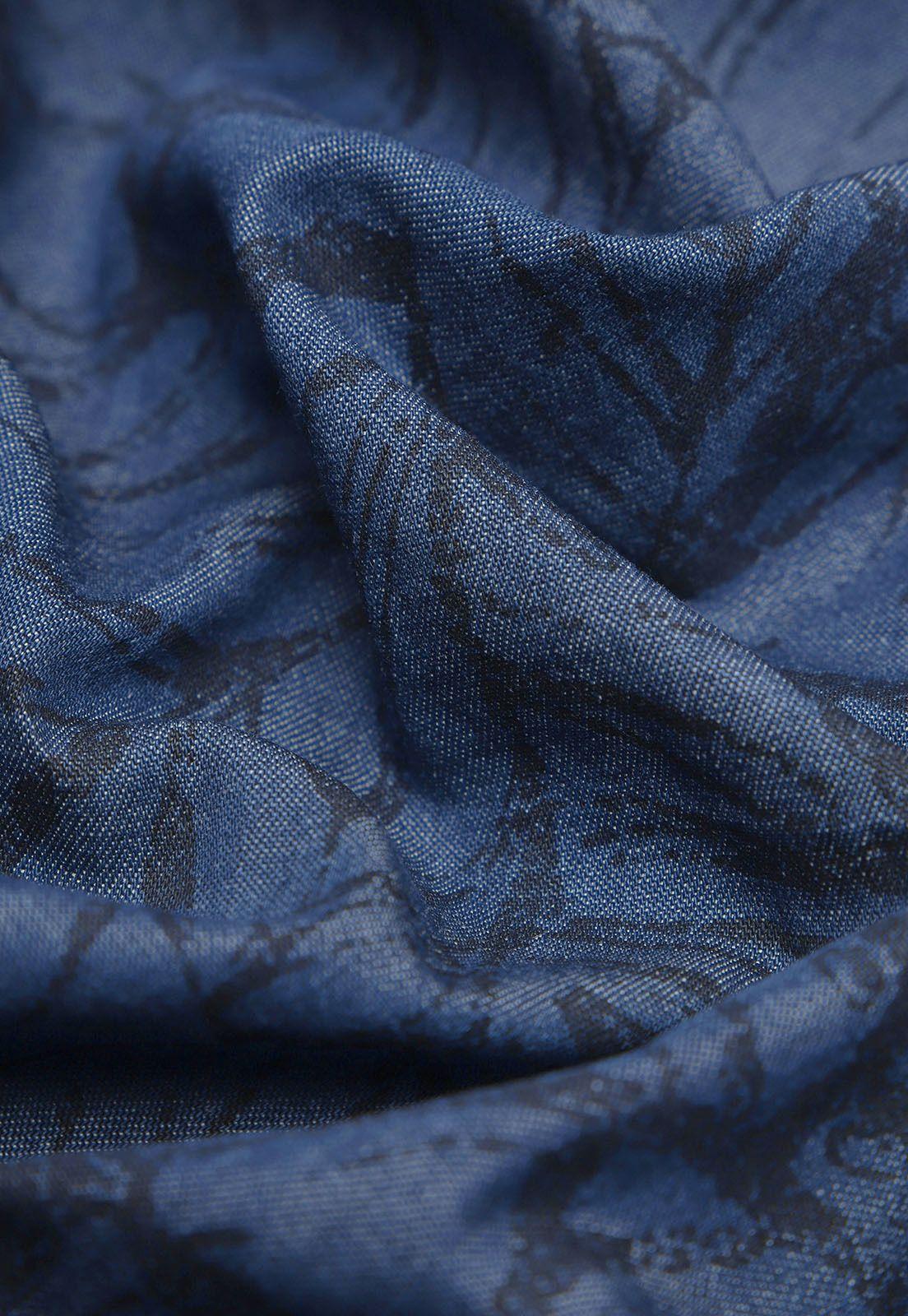 Camisa Denim Print Manga Corta Arrow CM32055CE-6