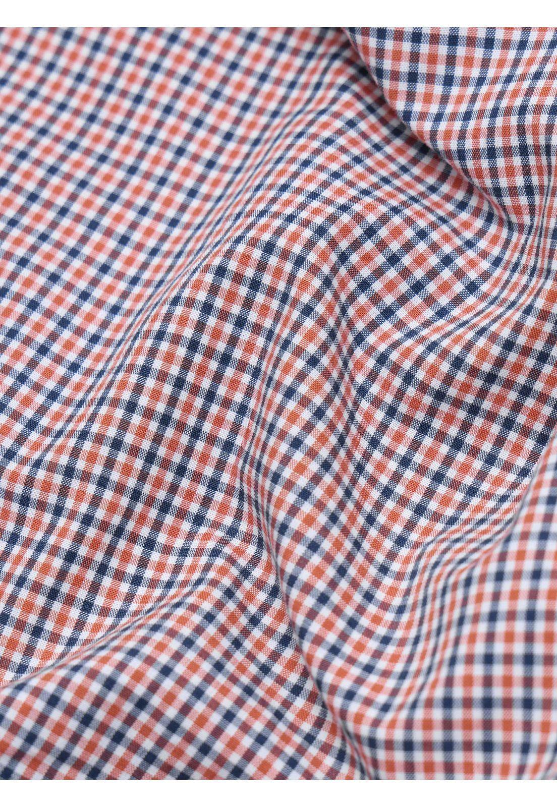 Camisa A Cuadros Regular Fit Naranja Arrow-6