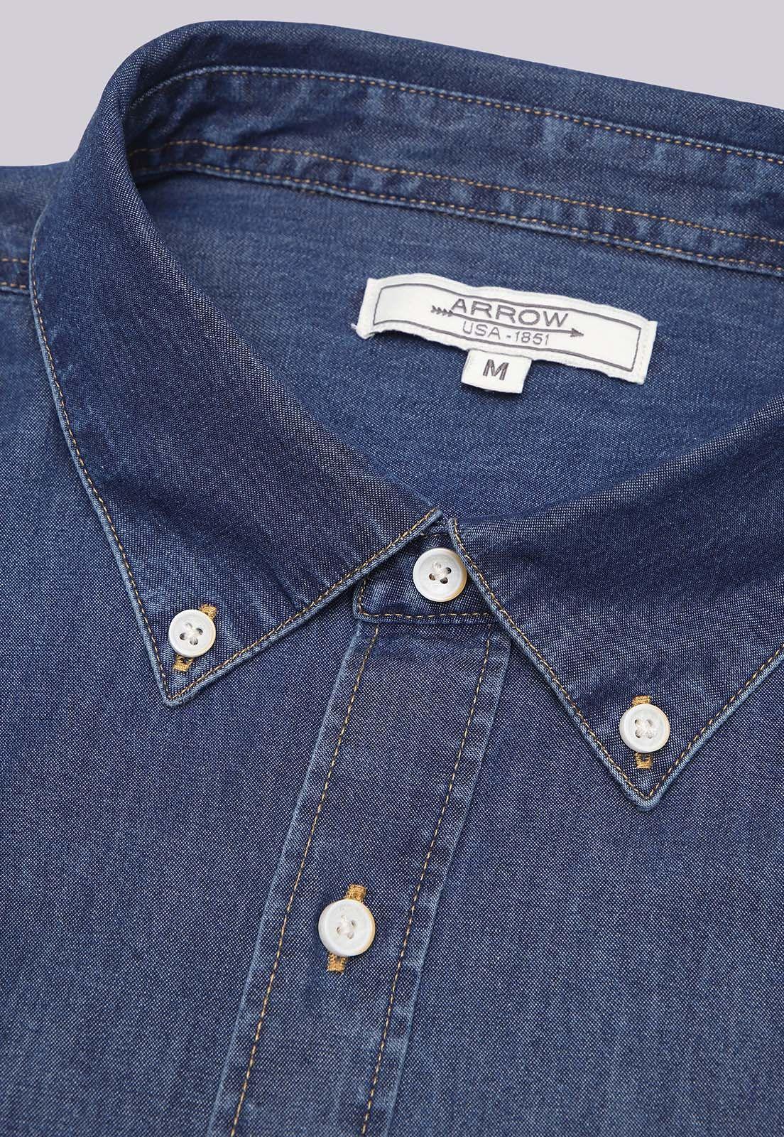 Camisa Denim Manga Corta Arrow CM32059NB-4