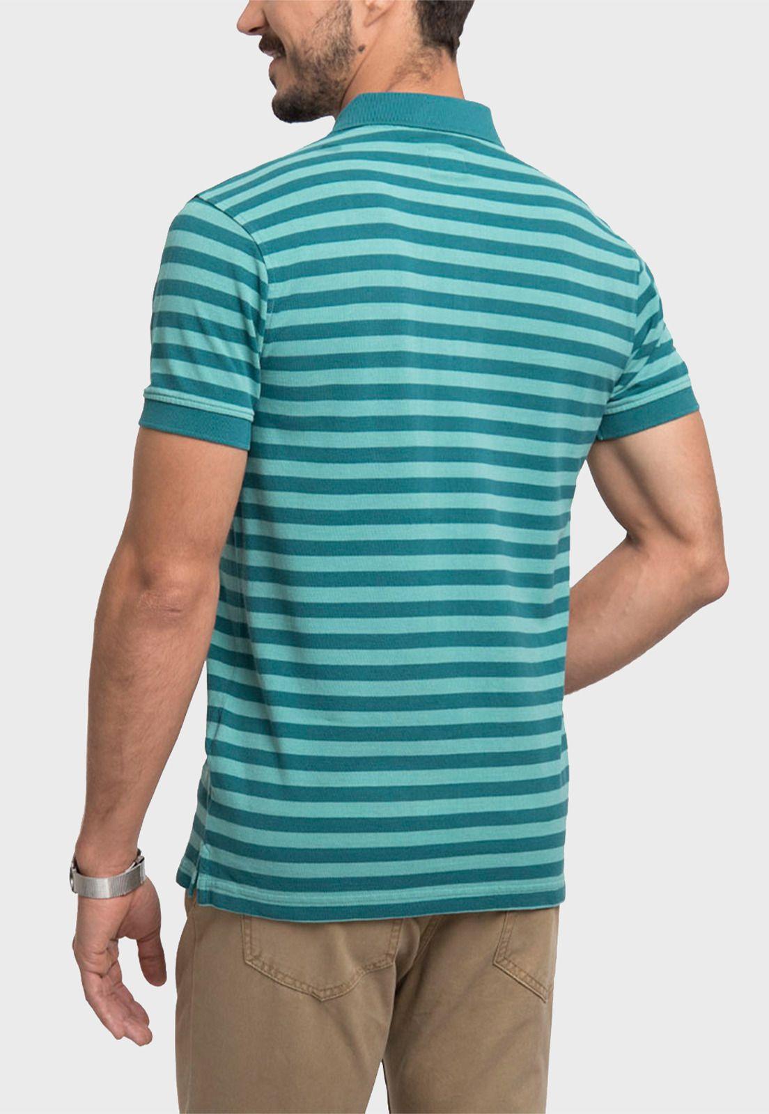 Polera Piqué Rayada Manga Corta-1