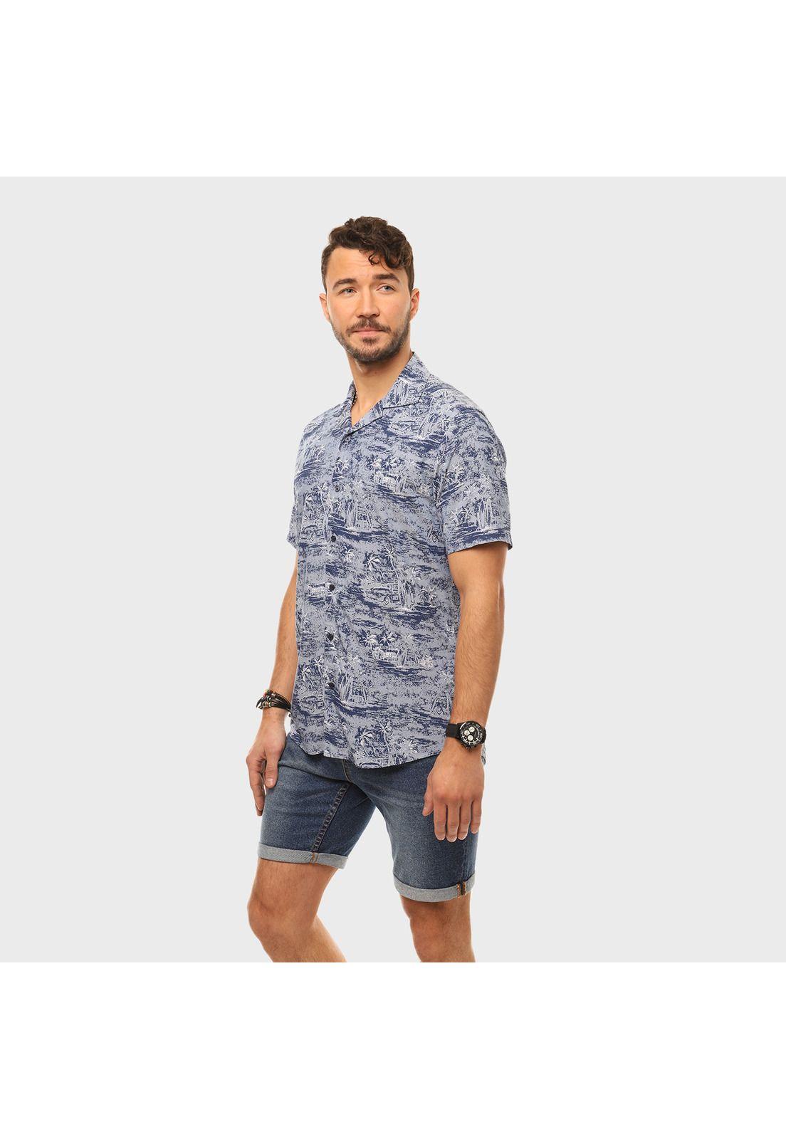 Camisa Casual Print Viscosa Arrow-0