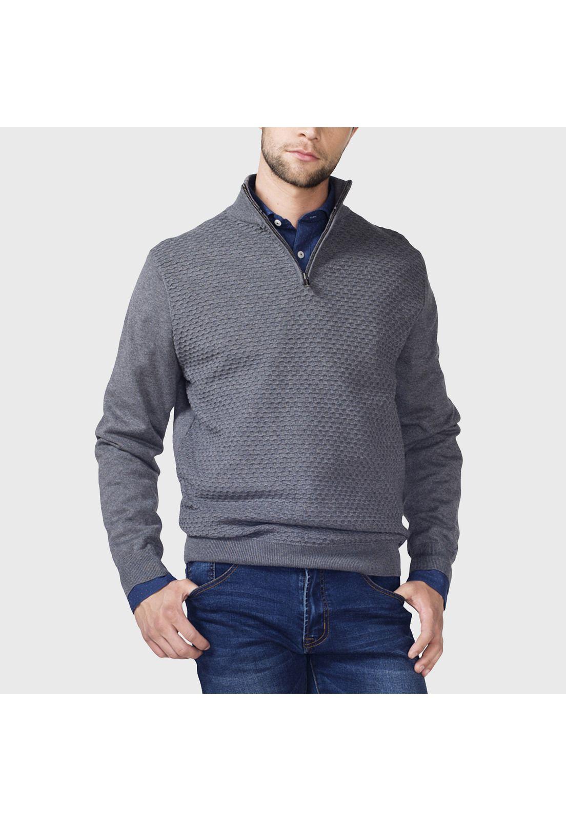 Sweater Arrow Half Zipper Manga Larga-0