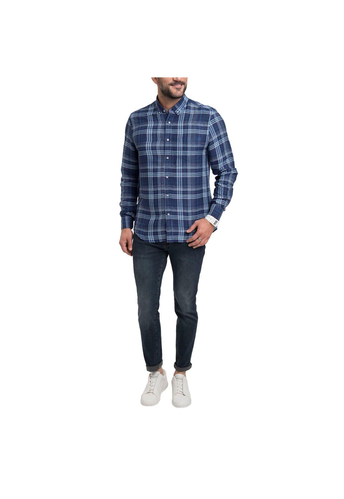 Camisa Escocesa Manga Larga-3