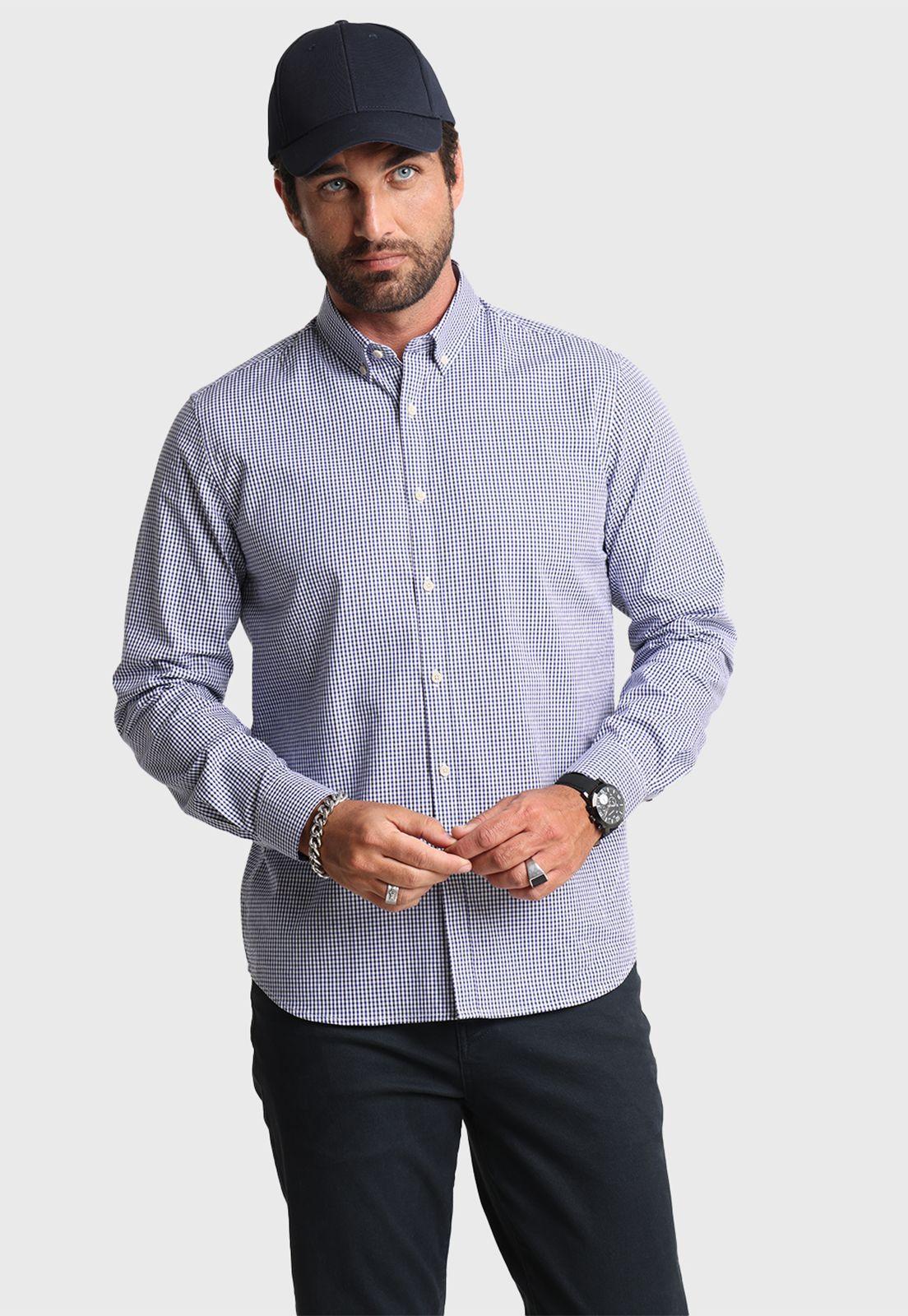 Camisa ML Oxford Cuadros Arrow-1