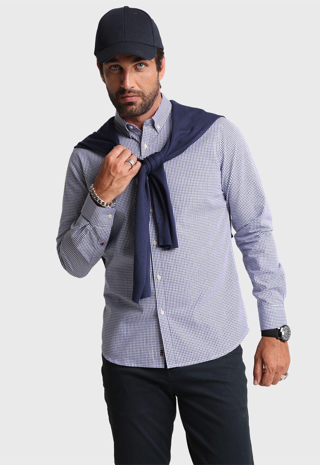 Camisa ML Oxford Cuadros Arrow-0