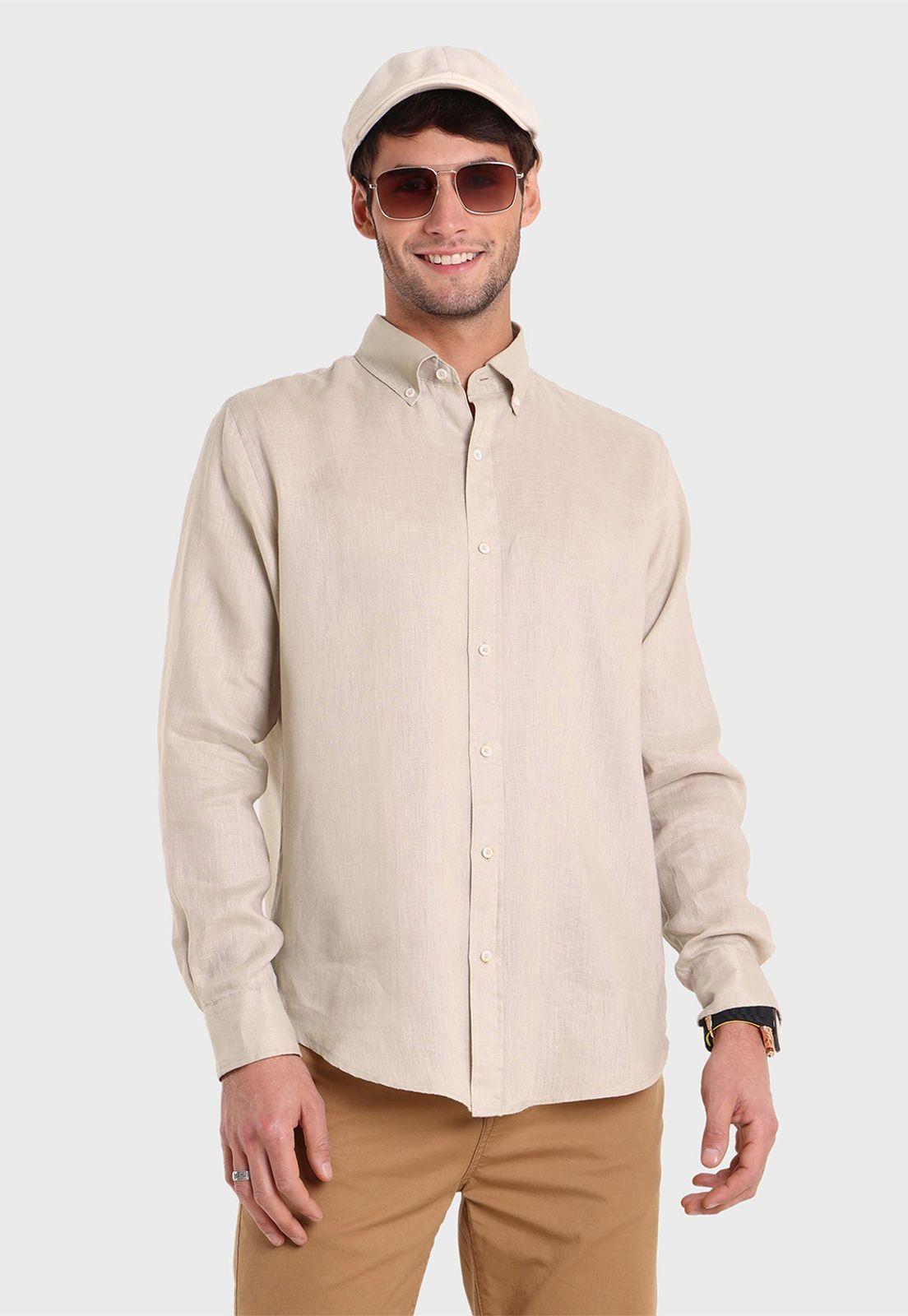 Camisa Lino Manga Larga Arrow-0