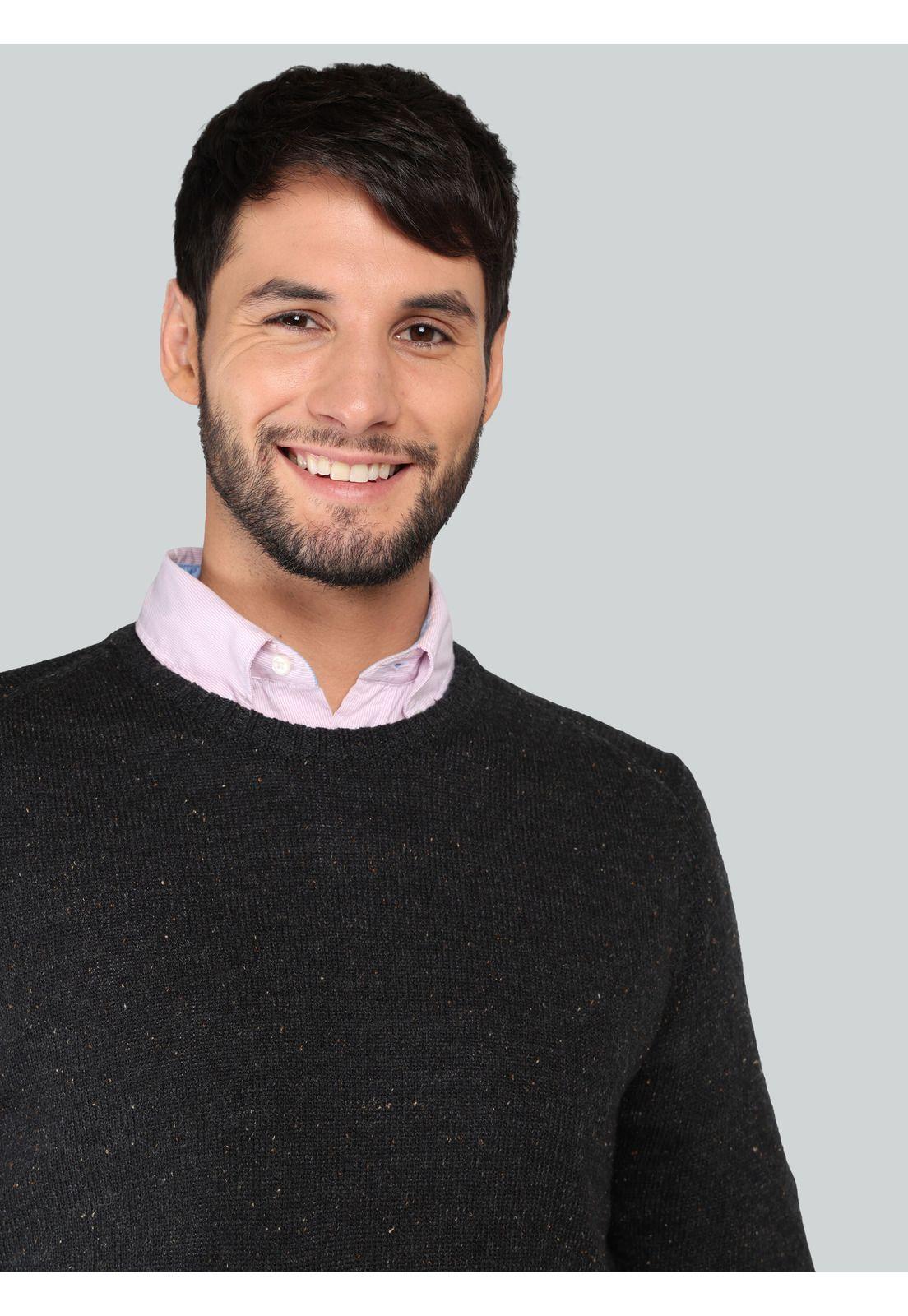 Sweater Cuello Redondo Regular fit Gris Oscuro Arrow-2