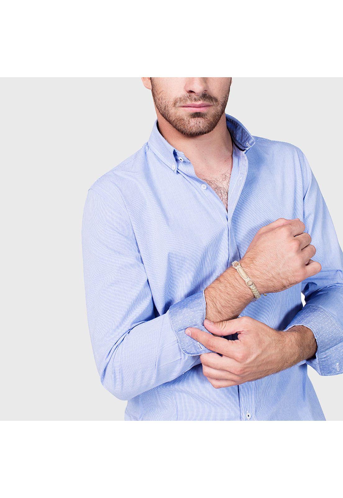 Camisa Mini Cuadritos Essentials Manga Larga-2