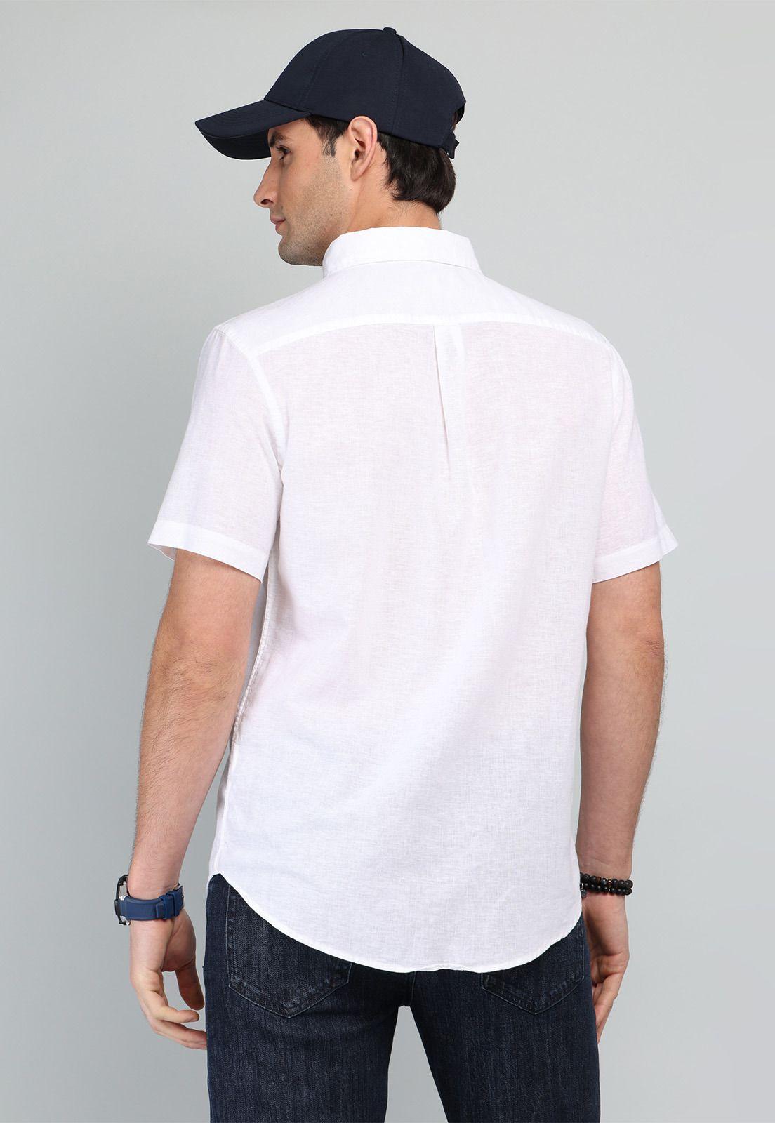 Camisa De Lino y Algodón Arrow CM32058BL-1
