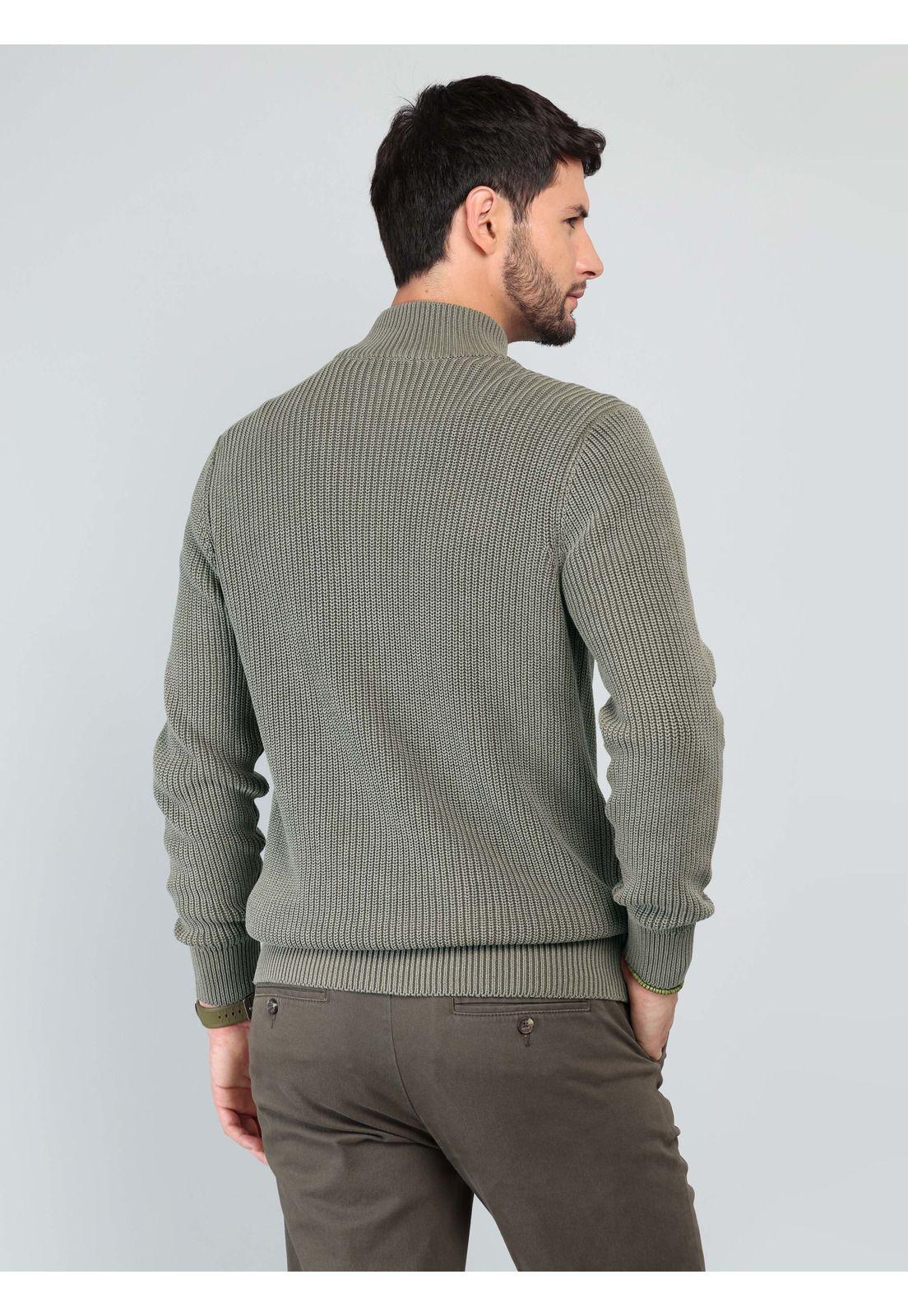 Sweater Stone Wash Regular Fit Verde Arrow-1