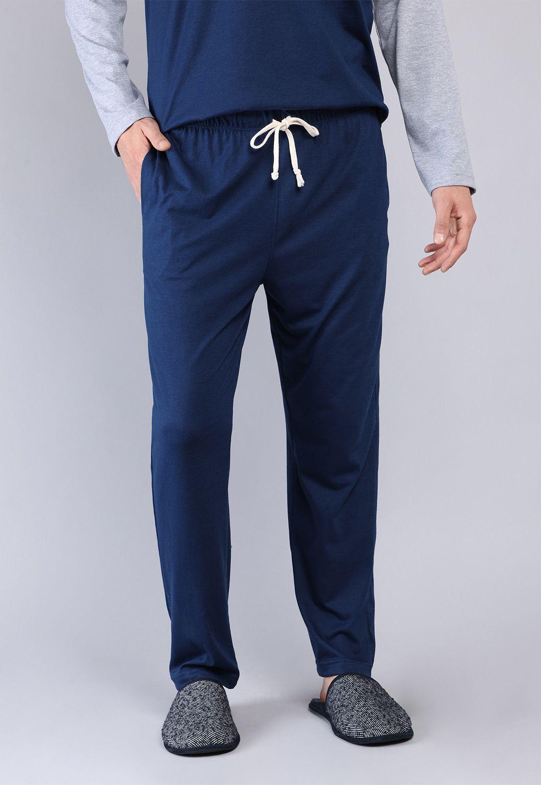 Pijama Largo Cuello V Arrow P1I3124AZ-4