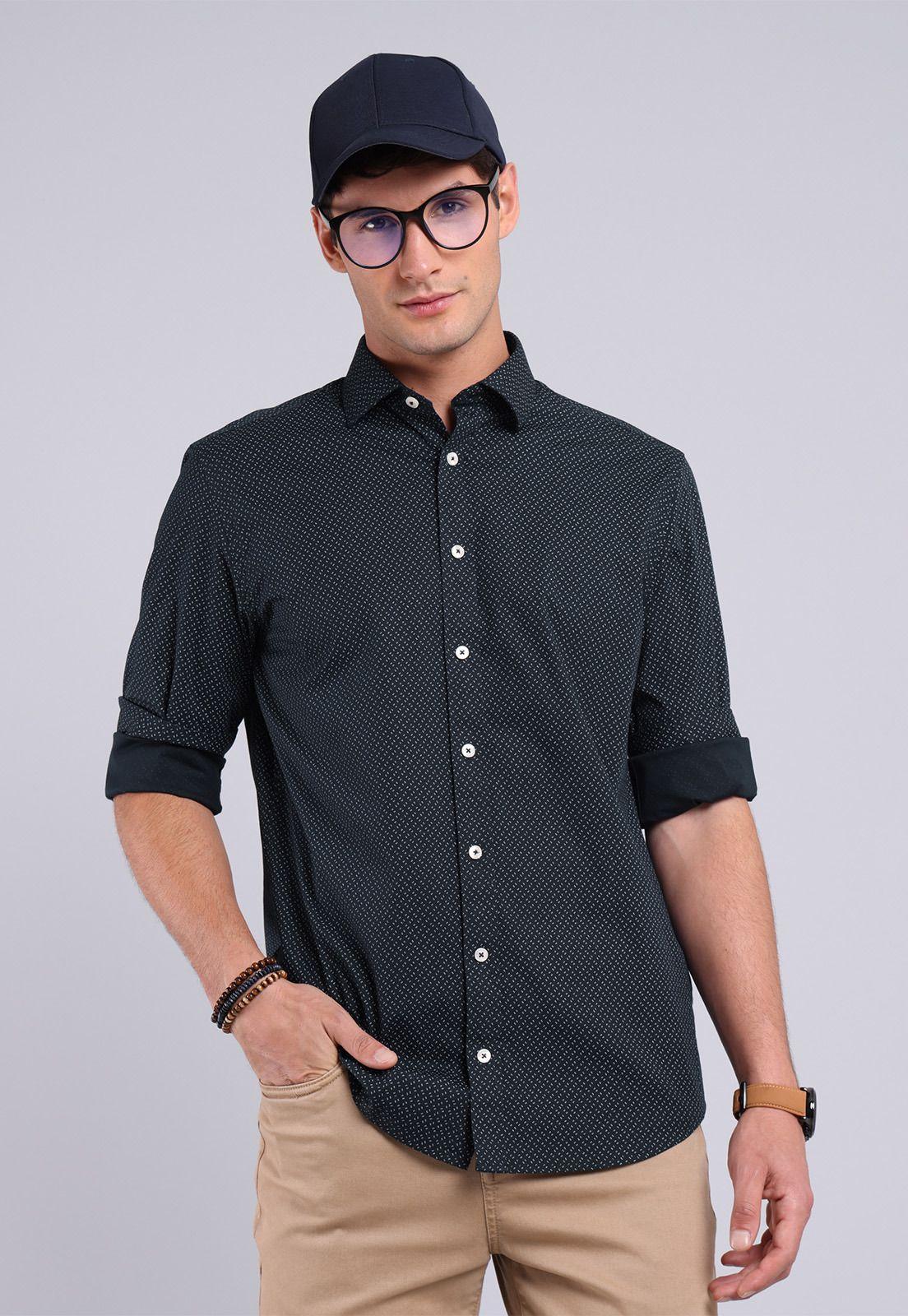Camisa print spandex Arrow CM2727WNB-0
