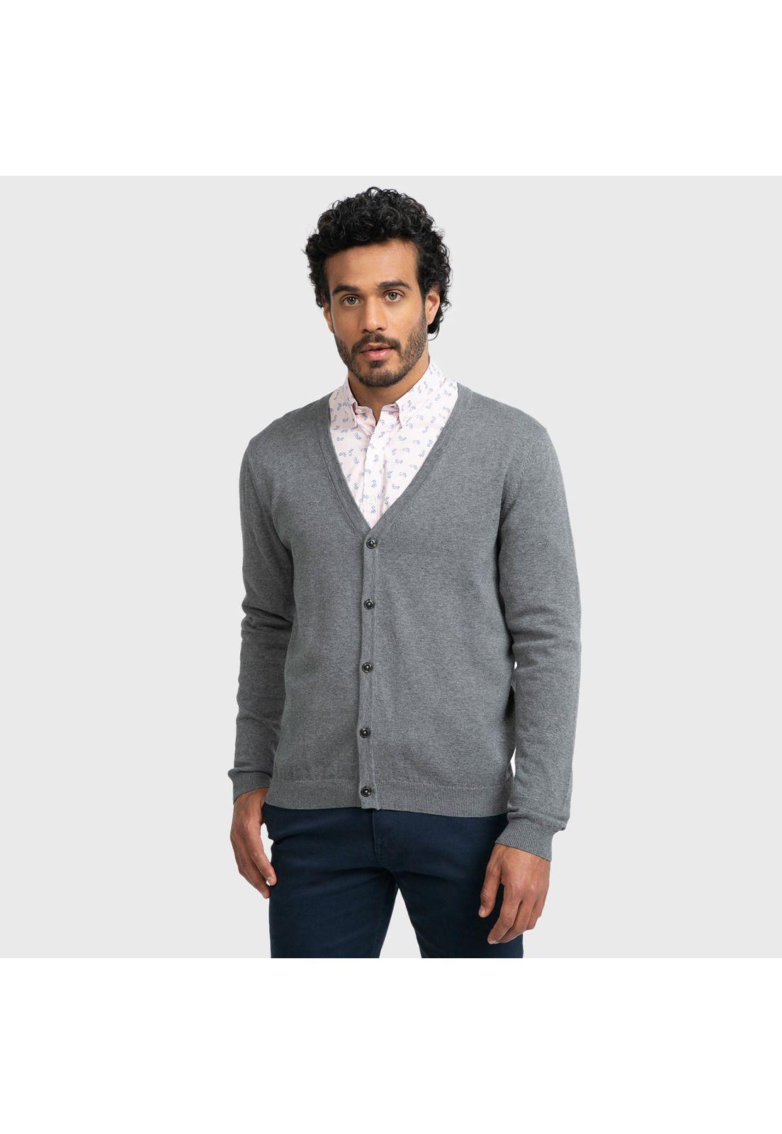 Cardigan Arrow Manga Larga Melange-0