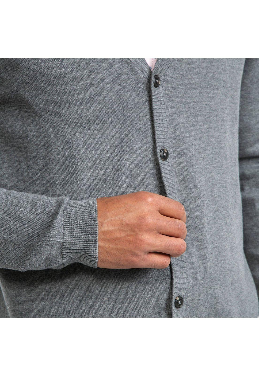 Cardigan Arrow Manga Larga Melange-3
