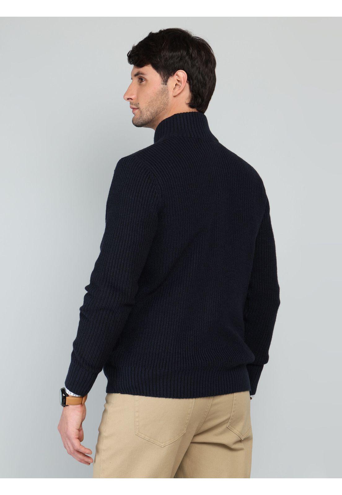 Cárdigan Cuello Alto Regular Fit Azul Arrow-1