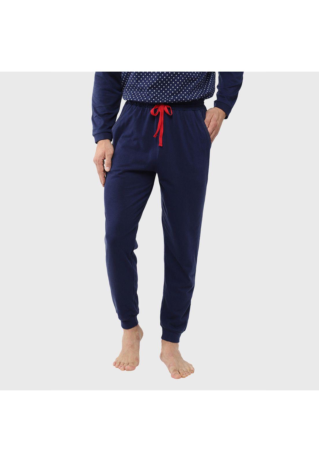 Pijama largo design cuello redondo-2