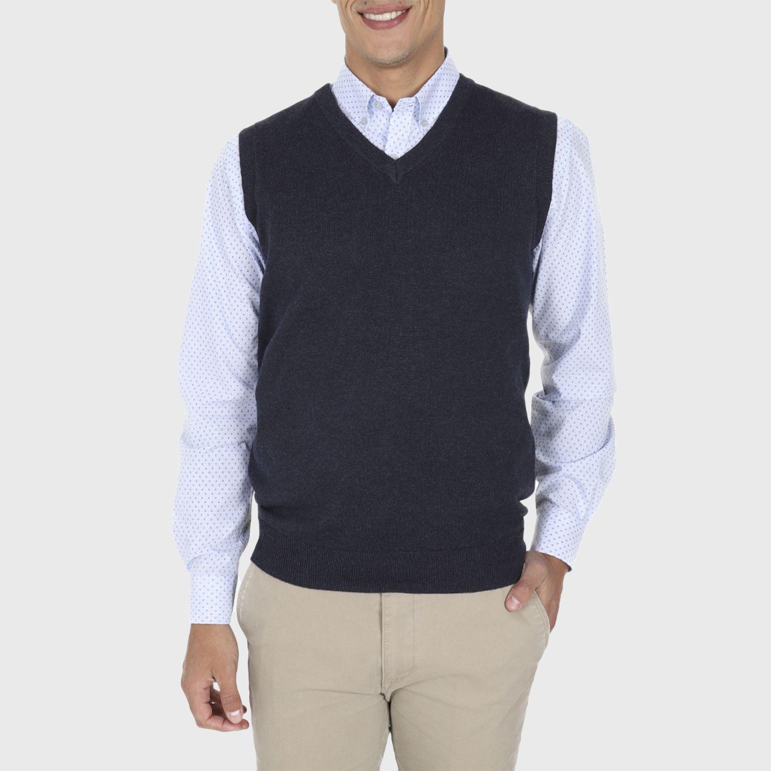 Sweater V-Neck Cotton Merino Without Sleeve-0