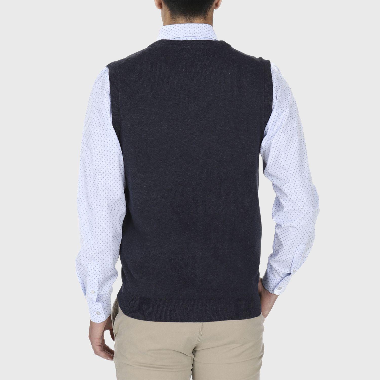 Sweater V-Neck Cotton Merino Without Sleeve-1