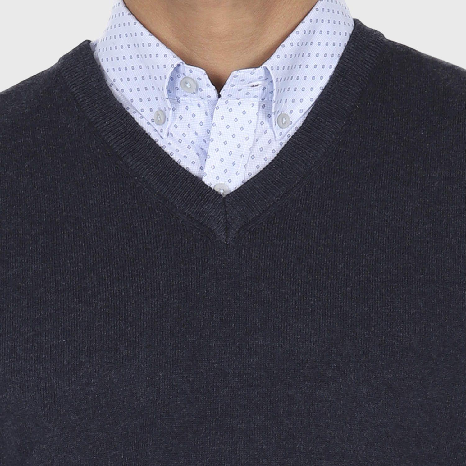 Sweater V-Neck Cotton Merino Without Sleeve-2