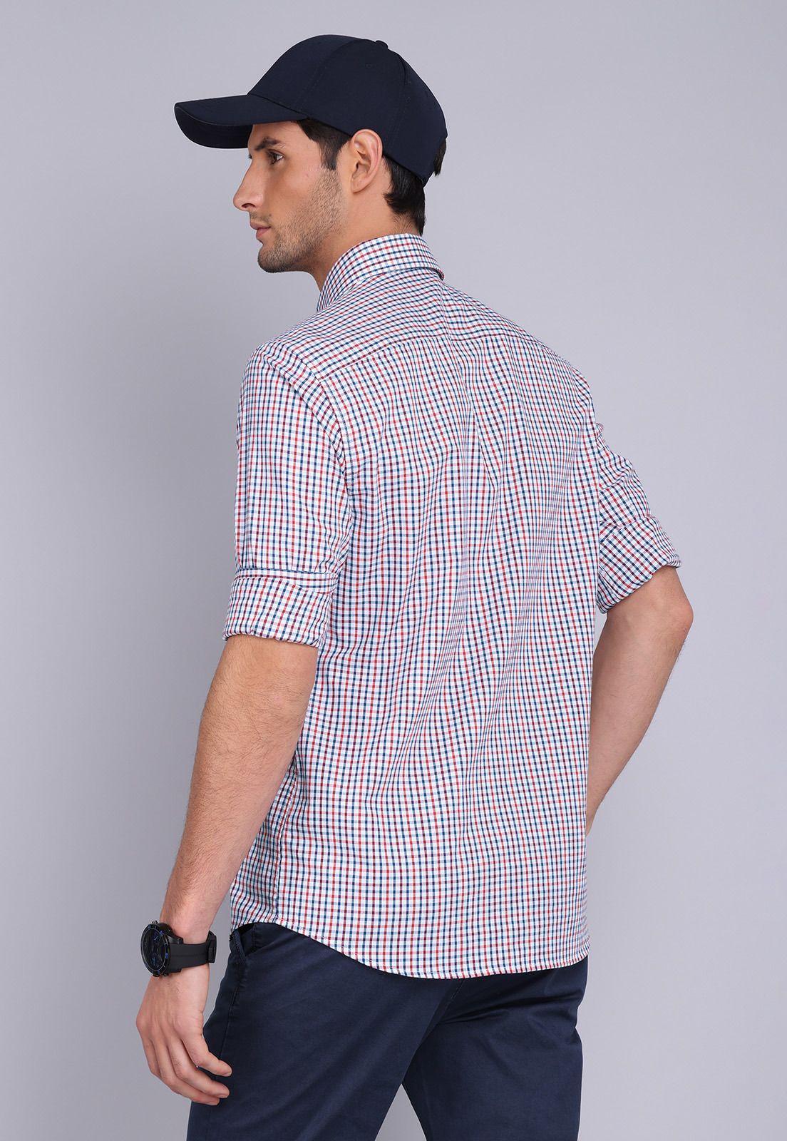 Camisa Oxford Cuadros Manga Larga Arrow CM3011SRO-3