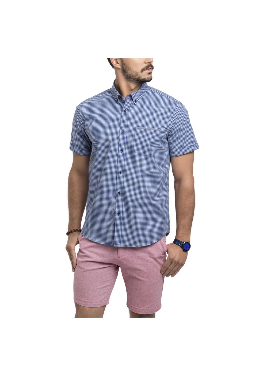 Camisa Cuadritos Manga Corta-0