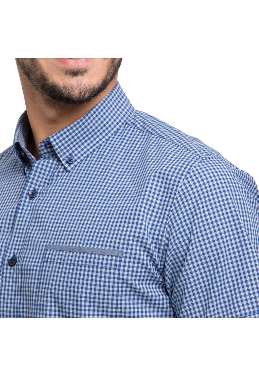 Camisa Cuadritos Manga Corta-2