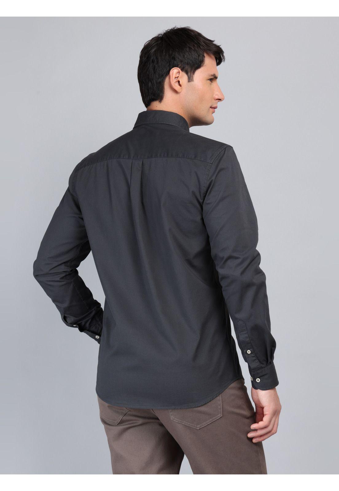 Camisa Lisa Regular Fit Carbón Arrow-1