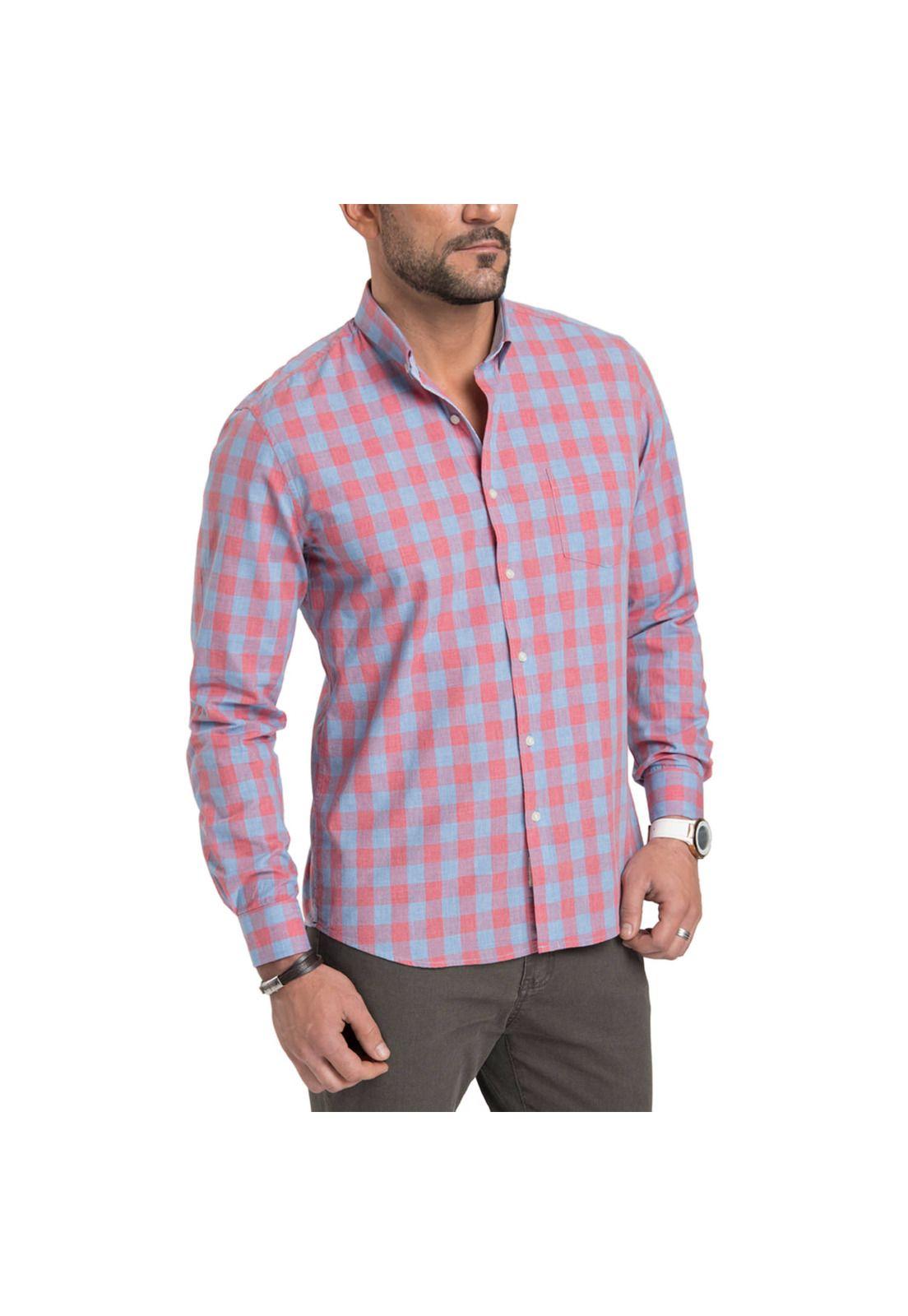 Camisa Arrow Cuadros Manga Larga-0