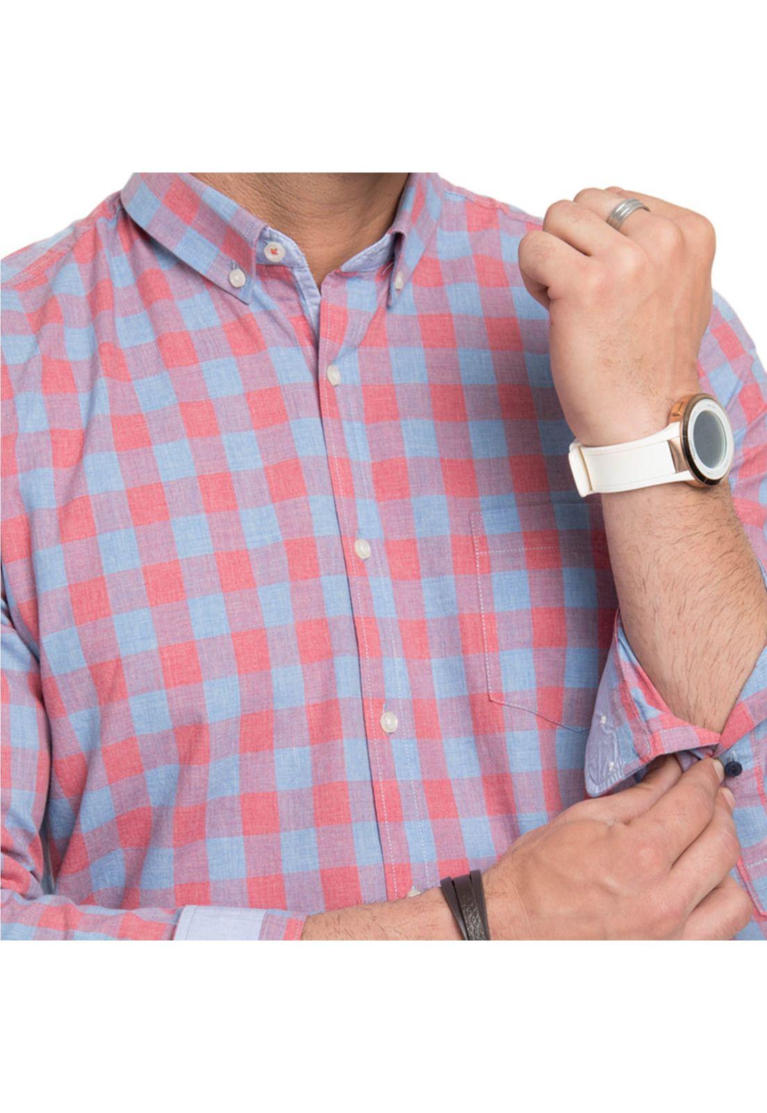 Camisa Arrow Cuadros Manga Larga-2