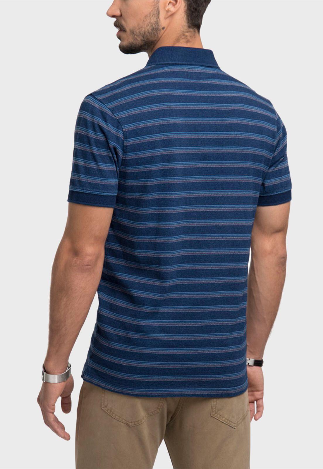 Polera Jersey Denim Rayada Manga Corta-1