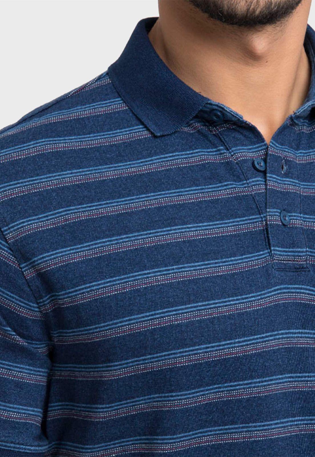 Polera Jersey Denim Rayada Manga Corta-2