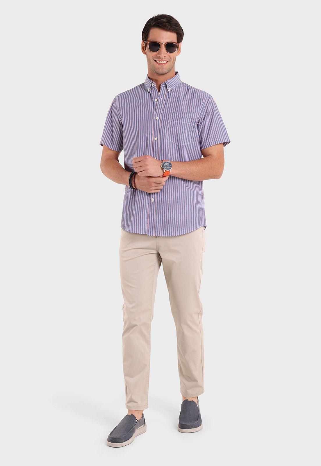Camisa Rayas Manga Corta Arrow-4