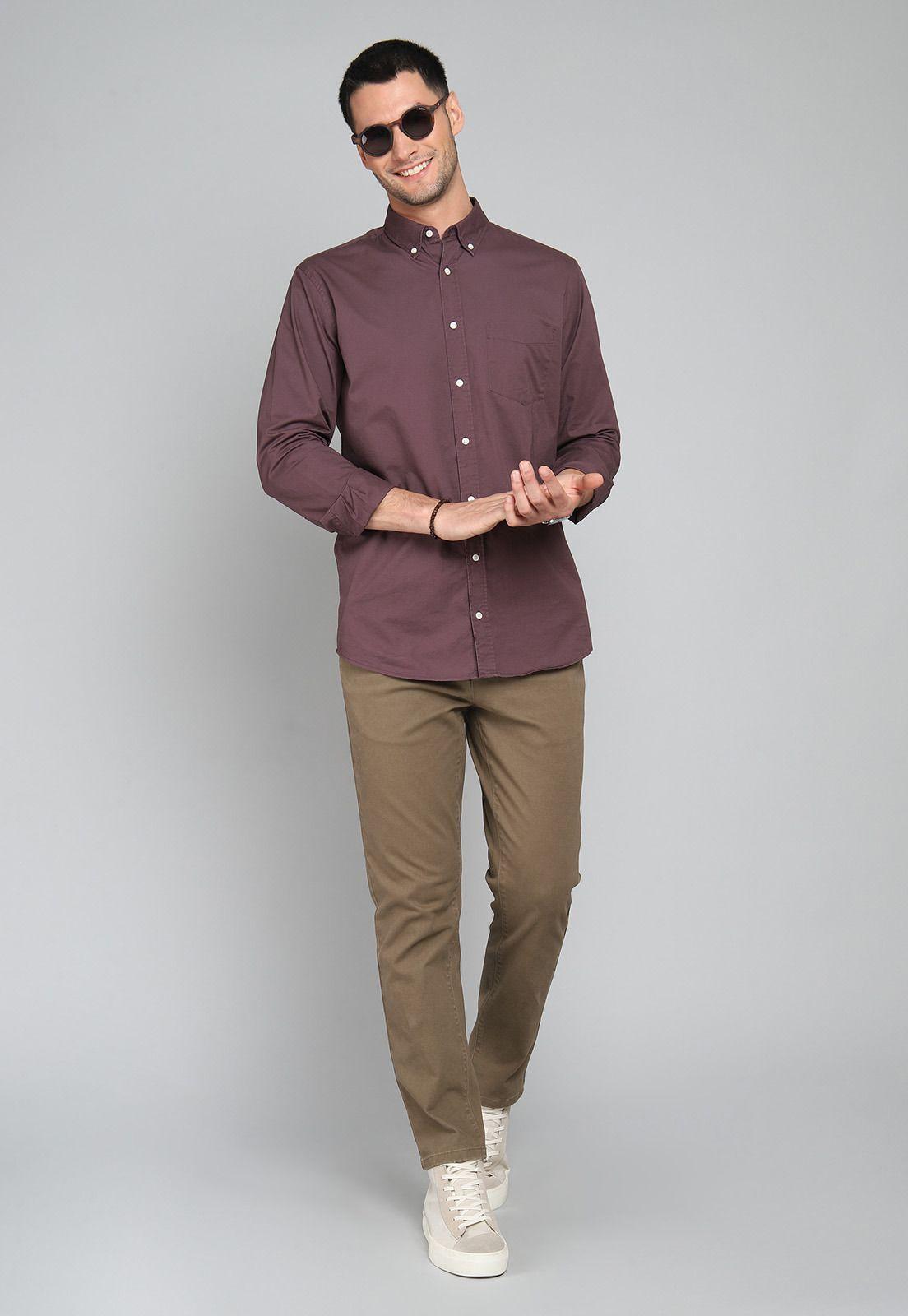 Camisa Lisa Manga Larga Arrow CM31006BU-3