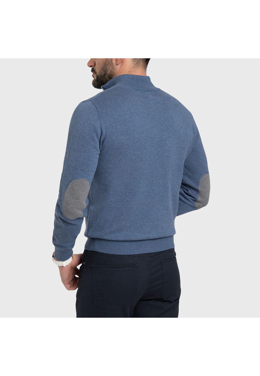 Sweater Half Zipper Texturado Panal-1