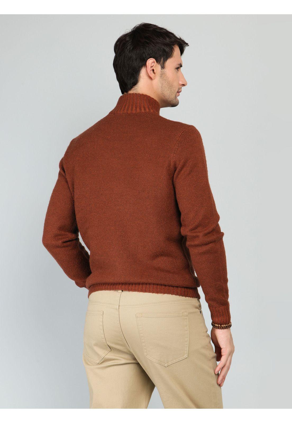 Sweater Cuello Alto Regular Fit Terracota Arrow-1