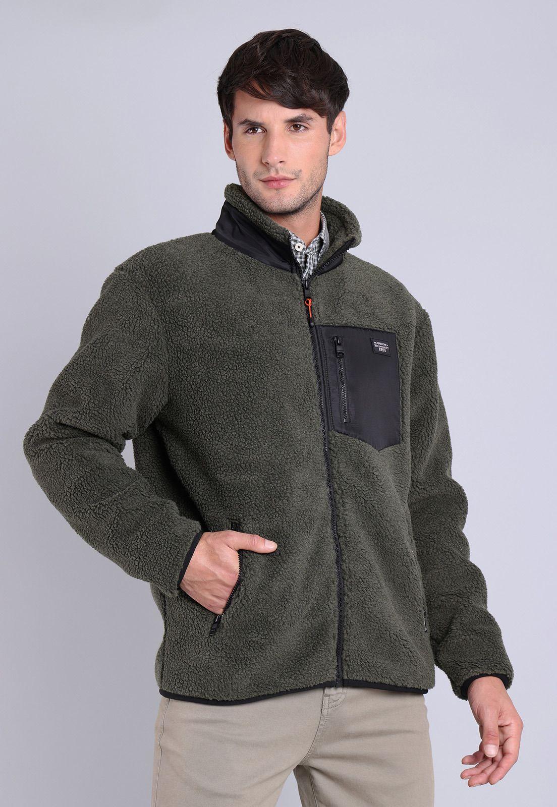 Polerón Sherpa Full Zipper Arrow PL2701WOL-0