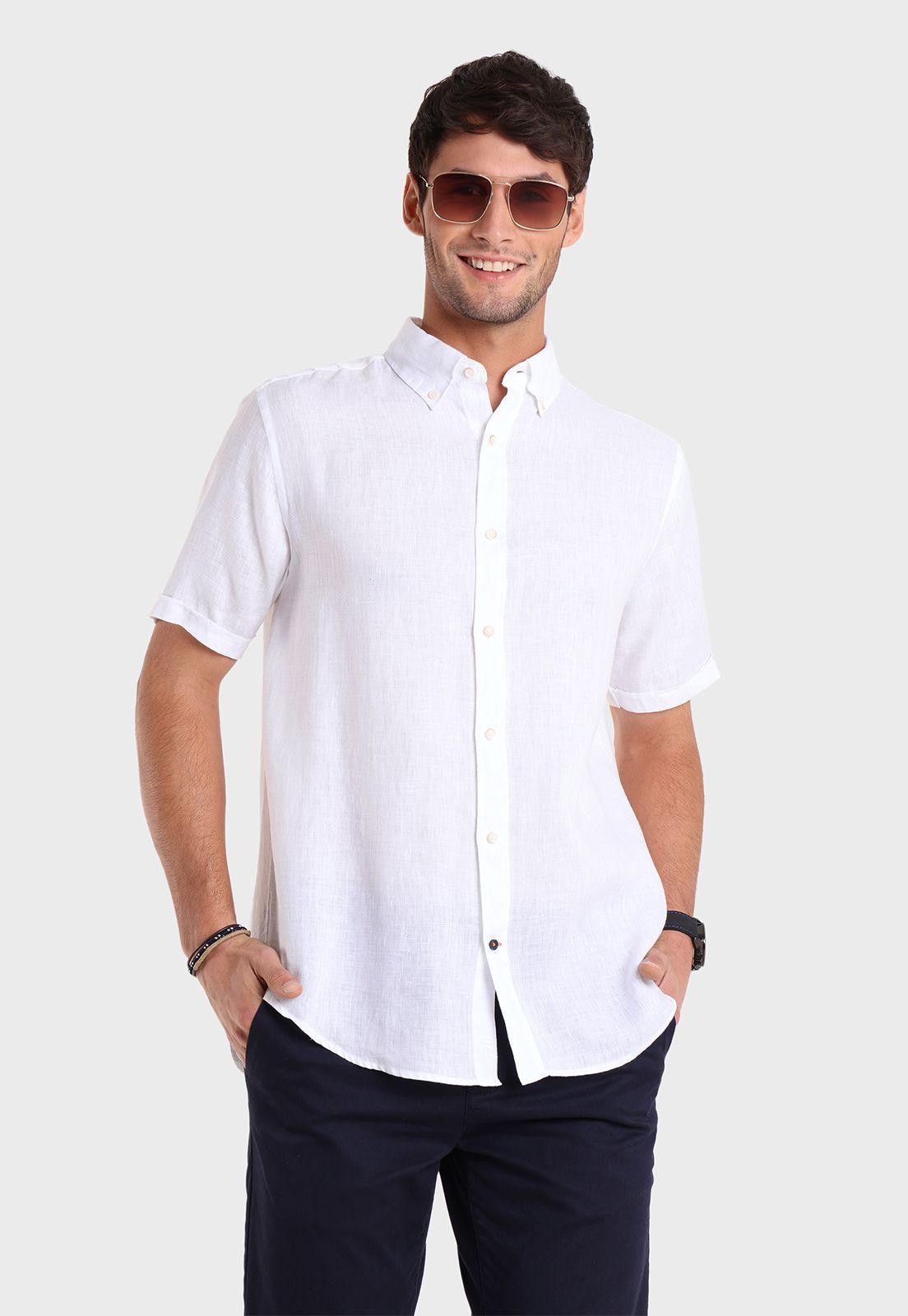 Camisa Lino Manga Corta Arrow-0